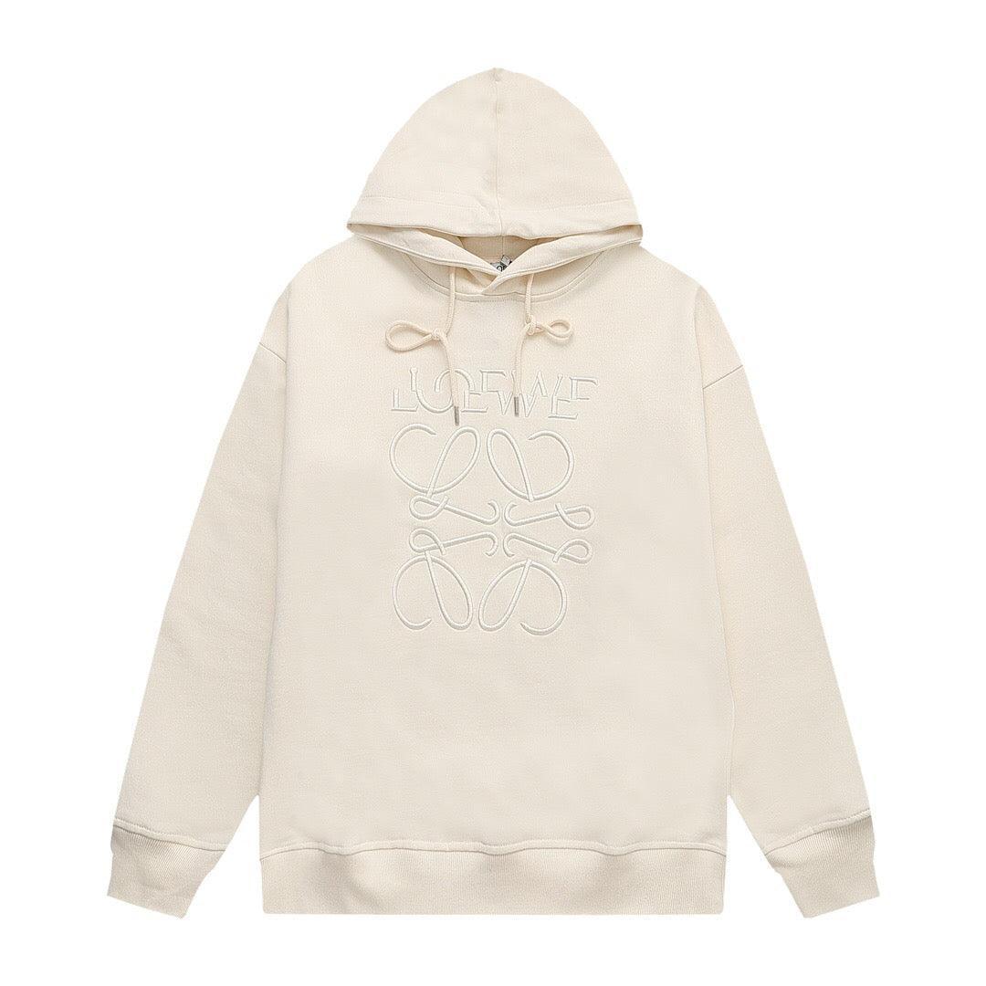 Loewe Relaxed fit hoodie in cotton Beige Banlieue91
