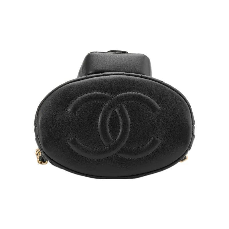 CHANEL Small Drawstring 23A Bucket Black