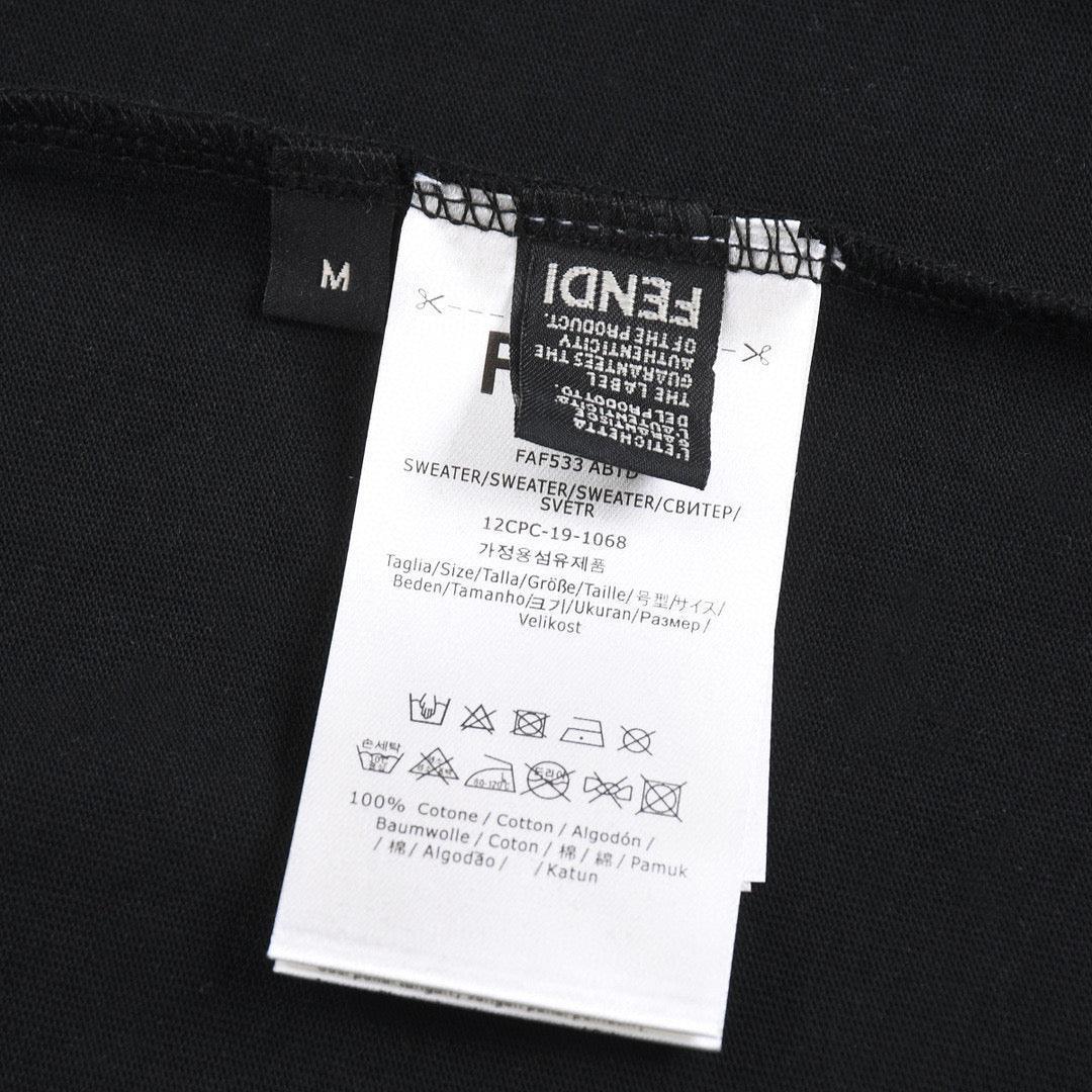Fendi T-Shirt without Collar 'Black-Orange' Banlieue91