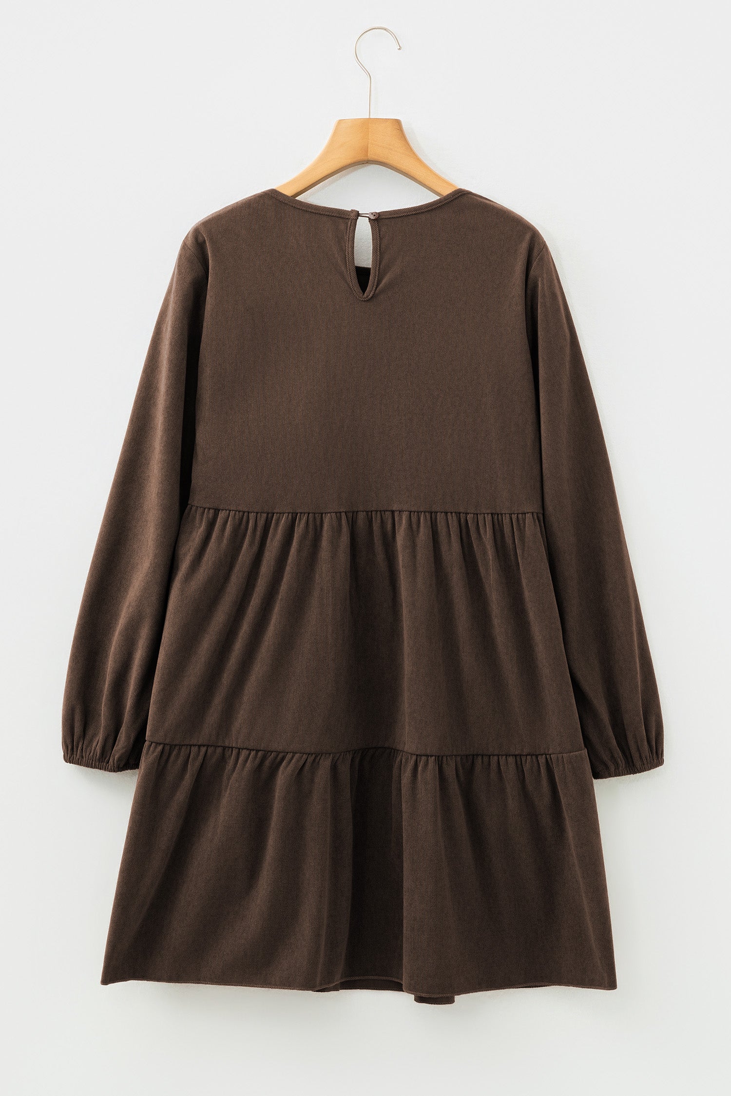 Mist Green Lantern Sleeve Tiered Mini Dress