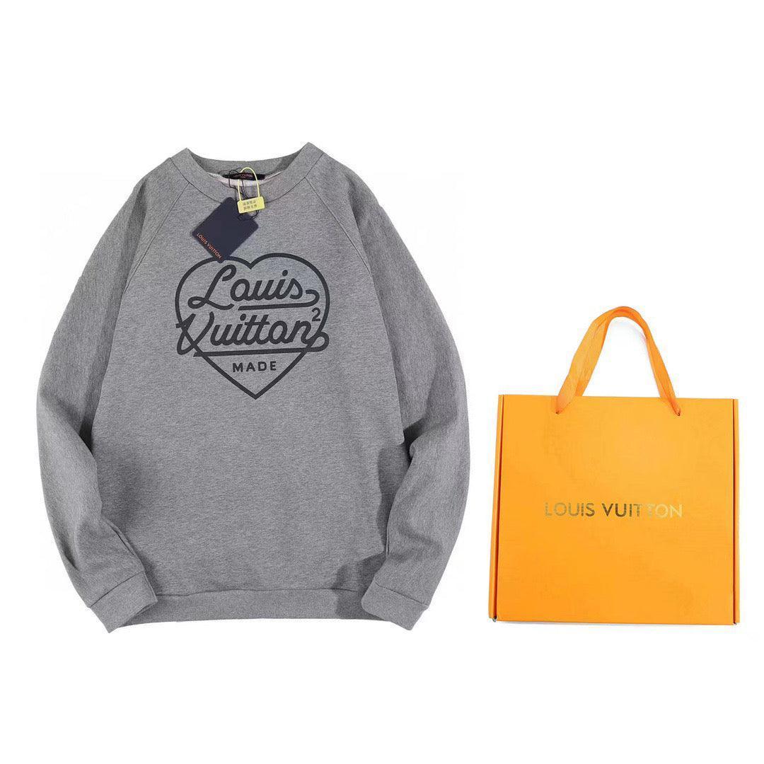 Louis Vuitton x Nigo Printed Heart Sweatshirt Light Grey Banlieue91