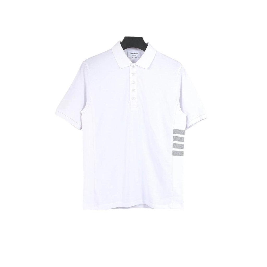 Thom Browne White T-Shirt with Collar Banlieue91