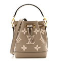 Louis Vuitton  Empreinte Monogram Giant Nano Noe Tourterelle Creme Banlieue91