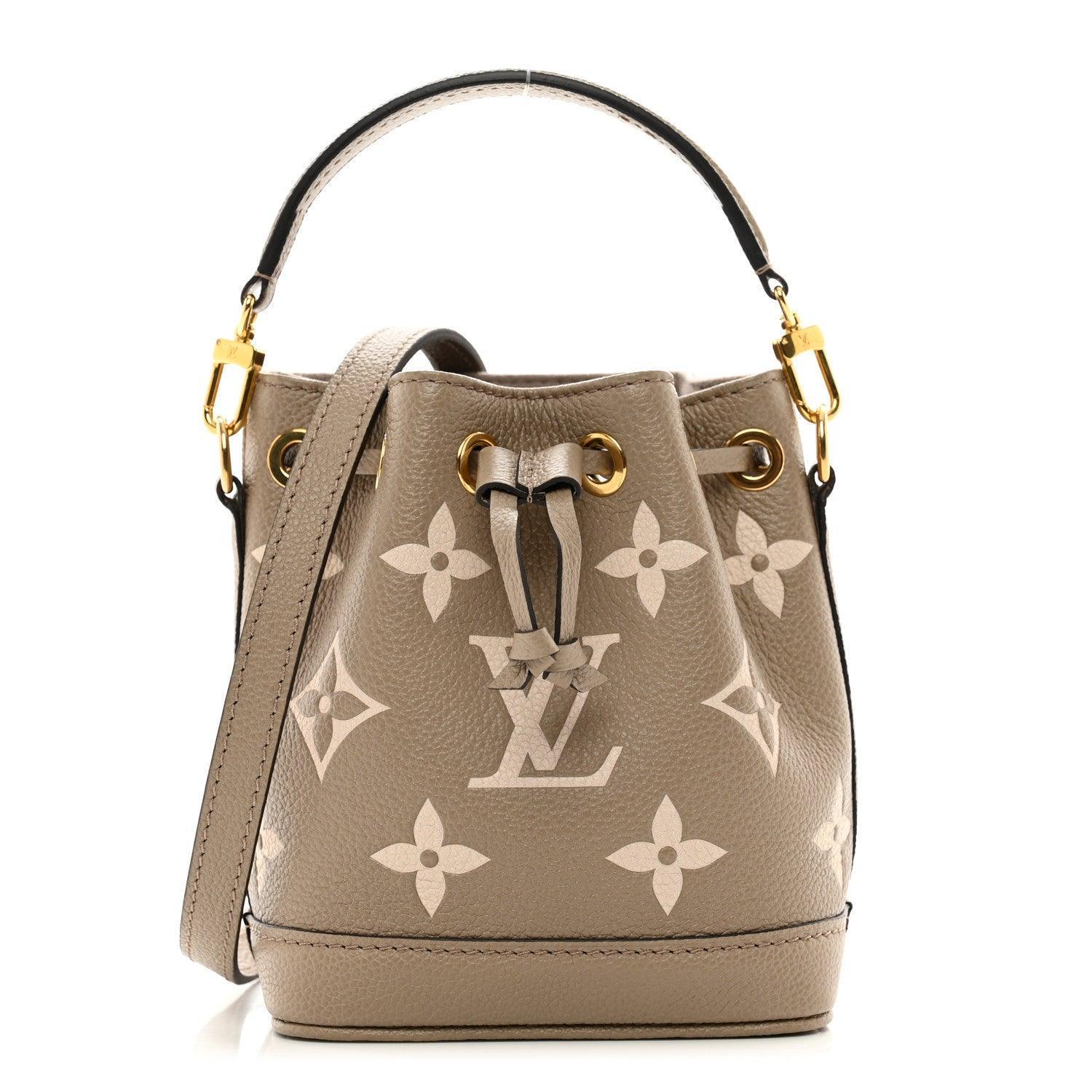 Louis Vuitton  Empreinte Monogram Giant Nano Noe Tourterelle Creme Banlieue91