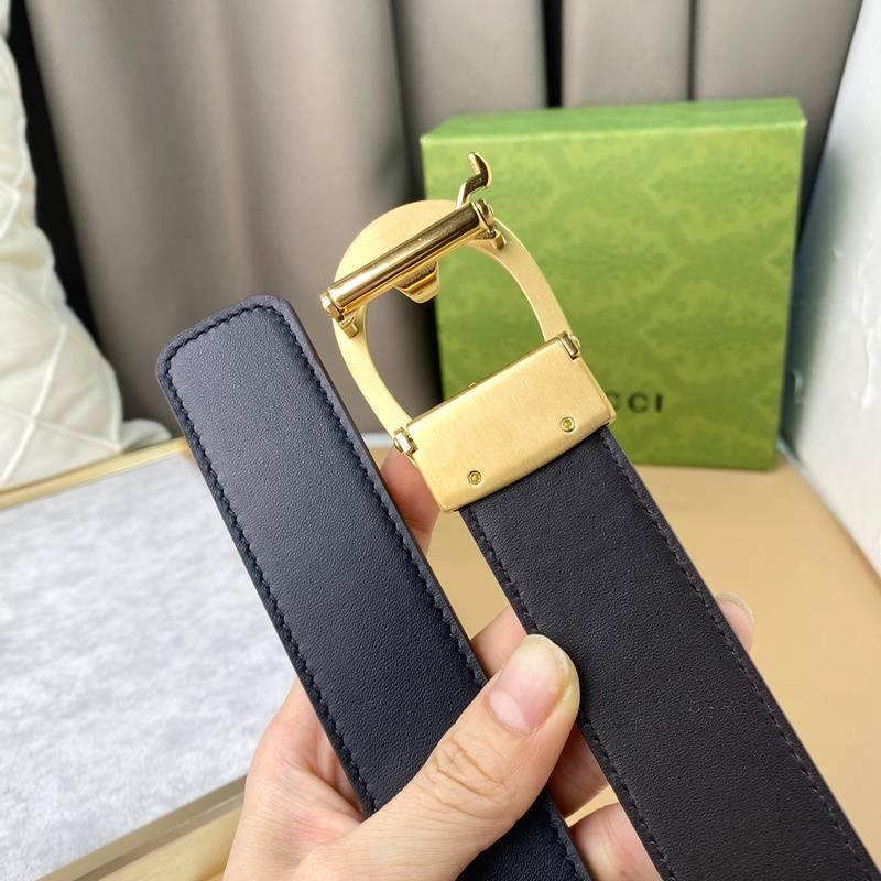 GUCCI Embellished coated-canvas and leather belt 'Black' Banlieue91