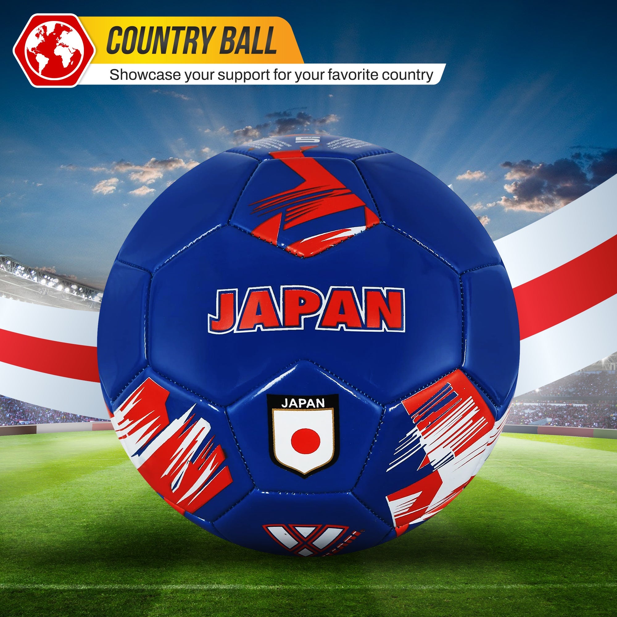 Mini National Team Soccer Balls-japan Blue