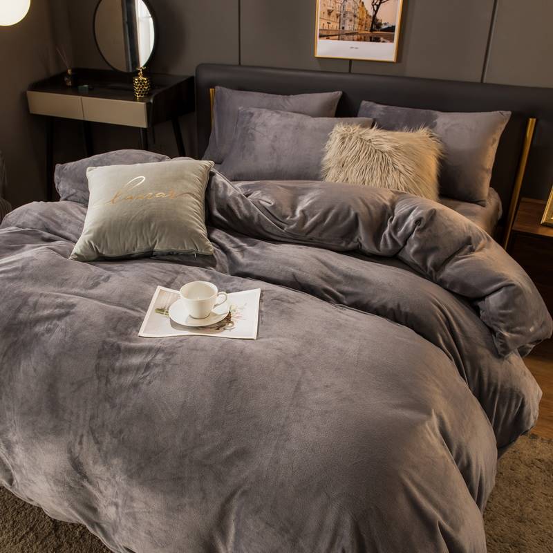 Double Bed Surface Plus Flange Flannel Product Three Thick Bed Sets FLIPSTYLEZLLC