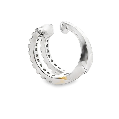 .25ct Diamond Ear Cuff 14KT White Gold Bids.com