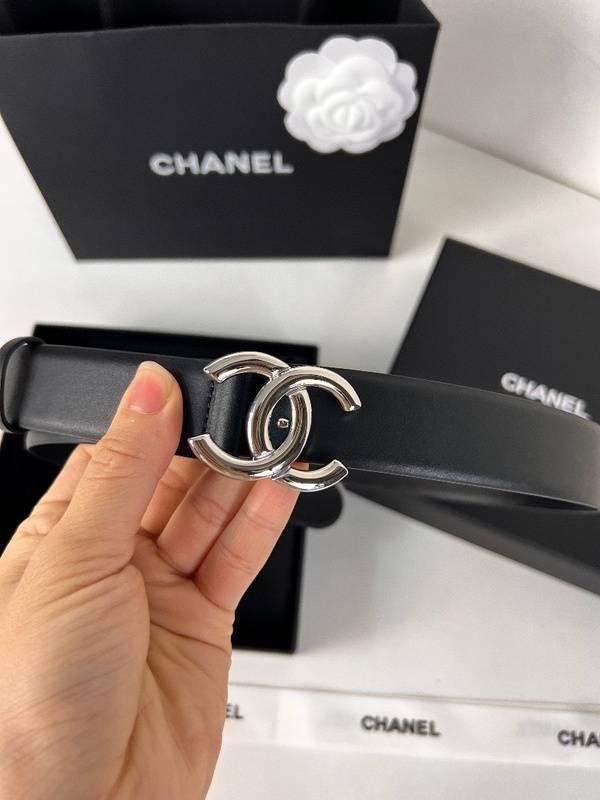 Chanel Leather Women’s Belt 'Black/Nickel' Banlieue91
