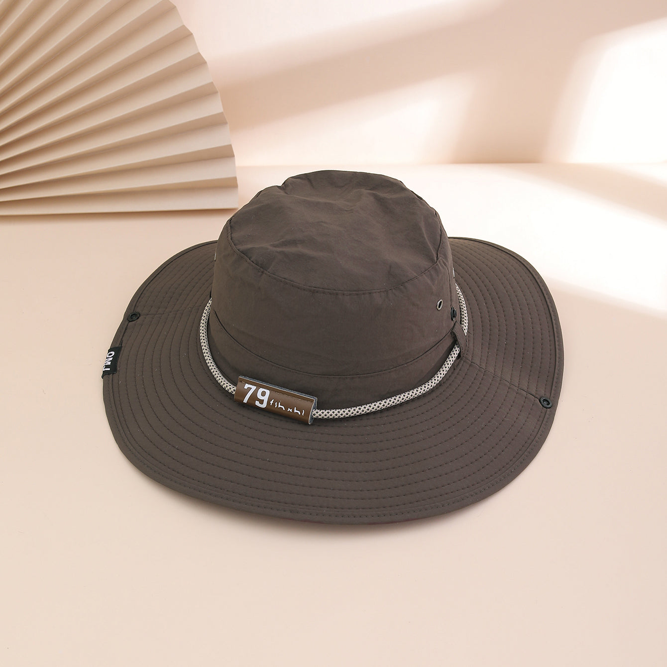 Wide-Brim Leather Patch Fisherman Hat – UV Sun Protection Outdoor Hat FitiqueFit