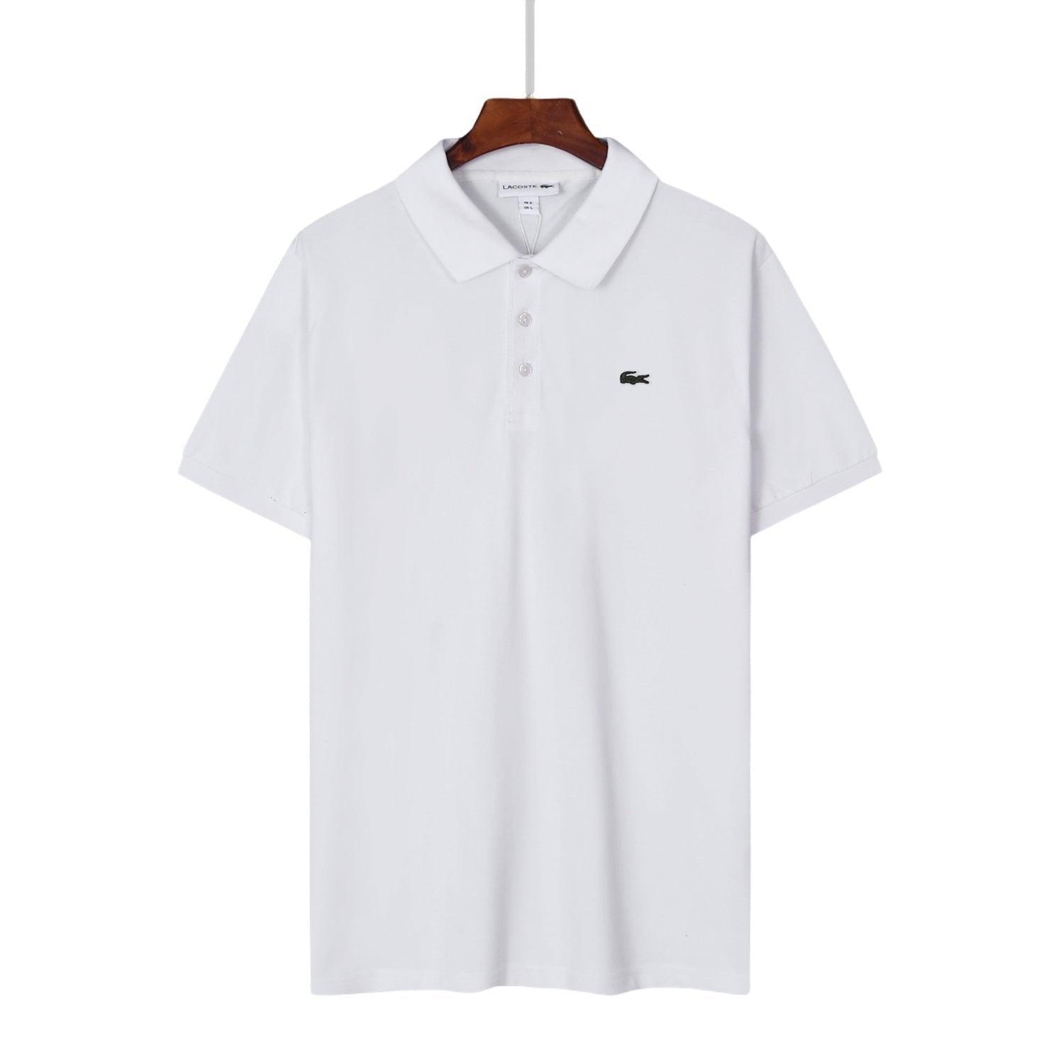 Lacoste White T-Shirt with Collar Banlieue91