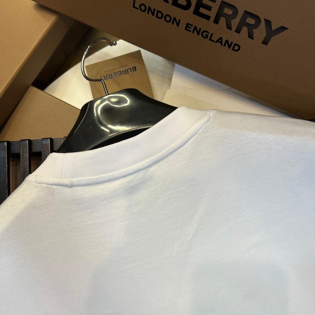 Burberry T-Shirt Without Collar 'White & Gold' Banlieue91