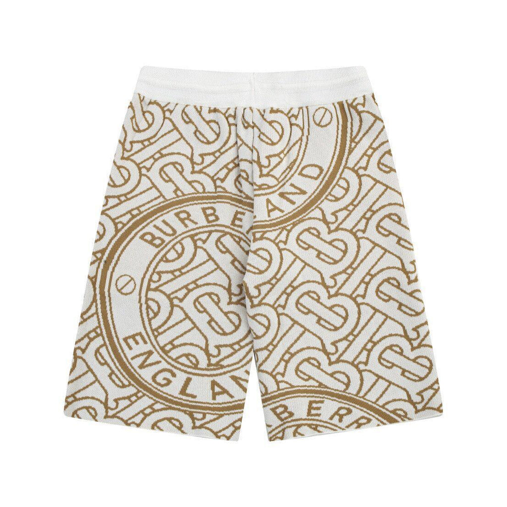 Burberry Men's Striped Cotton Knit Basketball Shorts 'Beige' Banlieue91