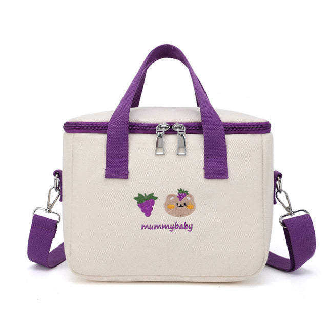 Waterproof Mother-Child Bag with Embroidered Bear Design Pi-Mart