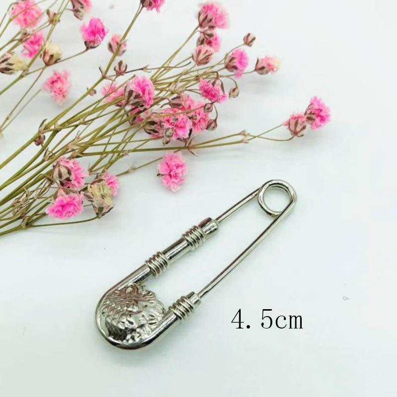 1pc Alloy Double Lion Head Brooch Pin Fashion Safety Pins Women Waist Closing Men Suit Jacket Decoration Jewelry Retro Double Head Safety Pin Temperament Coat Pin Stevvex