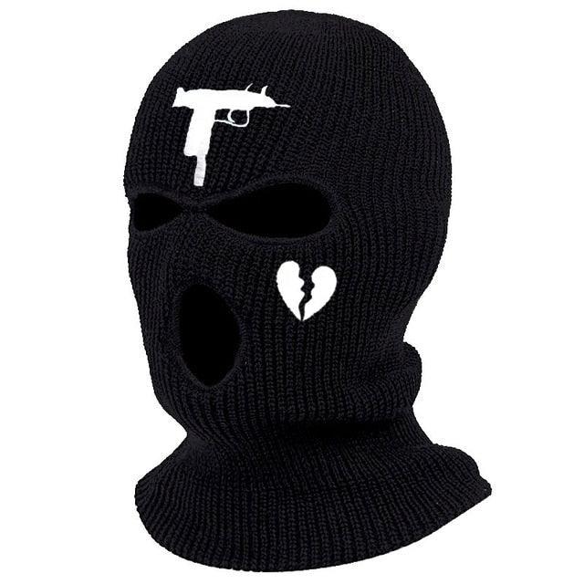 1Pc Embroidery Balaclava Face Mask 3-Hole for Cold Weather, Winter Ski Mask for Men and Women Thermal Cycling Mask Christmas Gift Face Scarf Mask Sunscreen Dustproof Army Cycling Hunting Fishing Tactical Airsoft Hat Stevvex