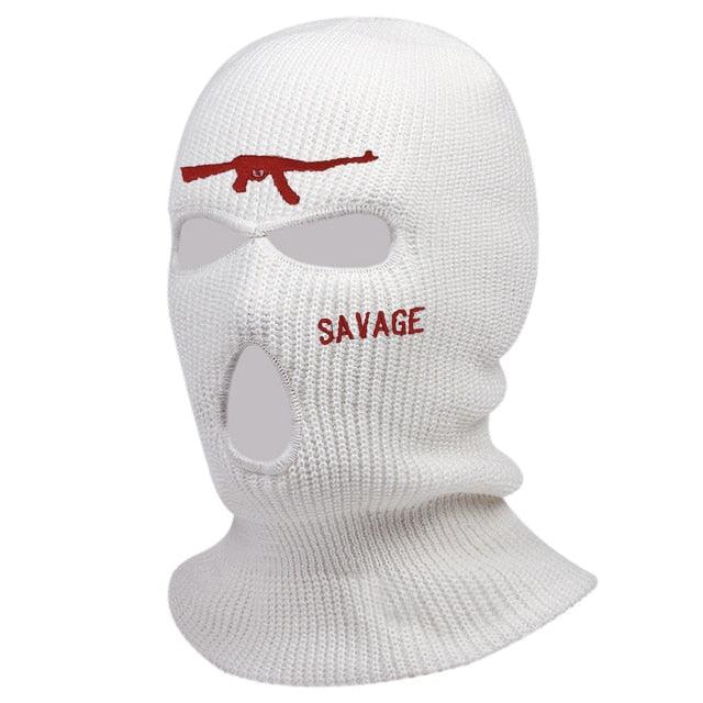 1Pc Embroidery Balaclava Face Mask 3-Hole for Cold Weather, Winter Ski Mask for Men and Women Thermal Cycling Mask Christmas Gift Face Scarf Mask Sunscreen Dustproof Army Cycling Hunting Fishing Tactical Airsoft Hat Stevvex