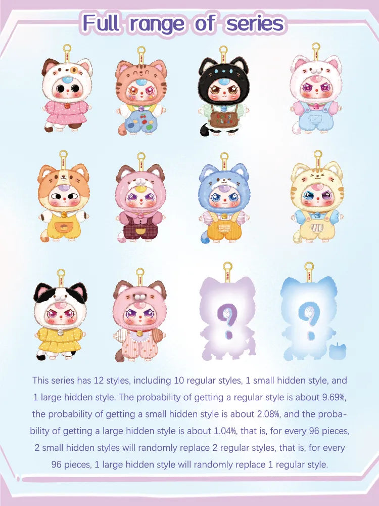 Baby Three Kitten Wardrobe Plush Series Blind Box Labubu Loot