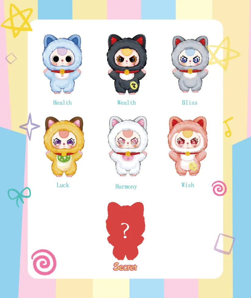 Baby Three Billionaire Cat Plush Series Blind Box Labubu Loot
