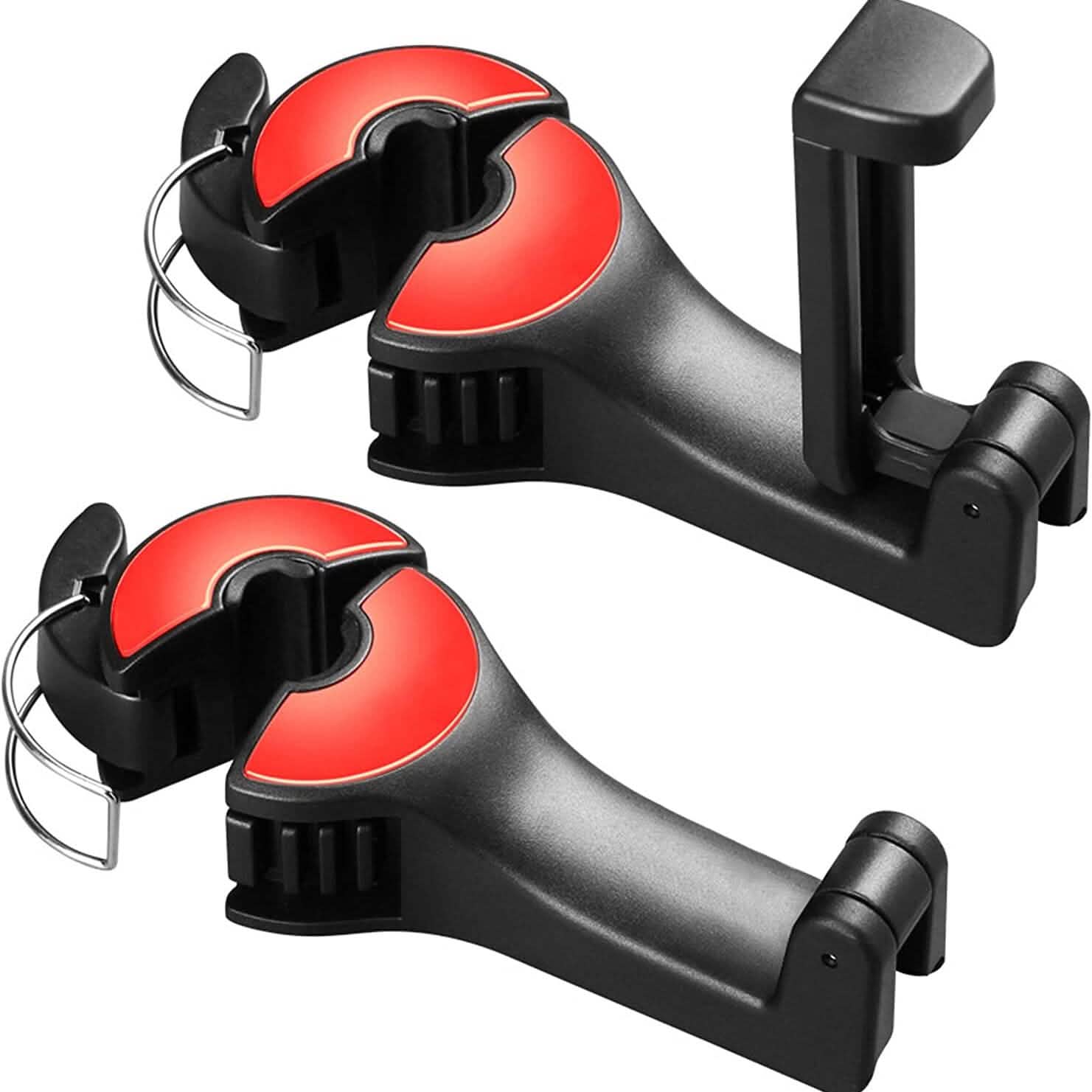 2-Pack: 2-in-1 Car Seat Hooks for Purses and Bags with Phone Holder DailySale