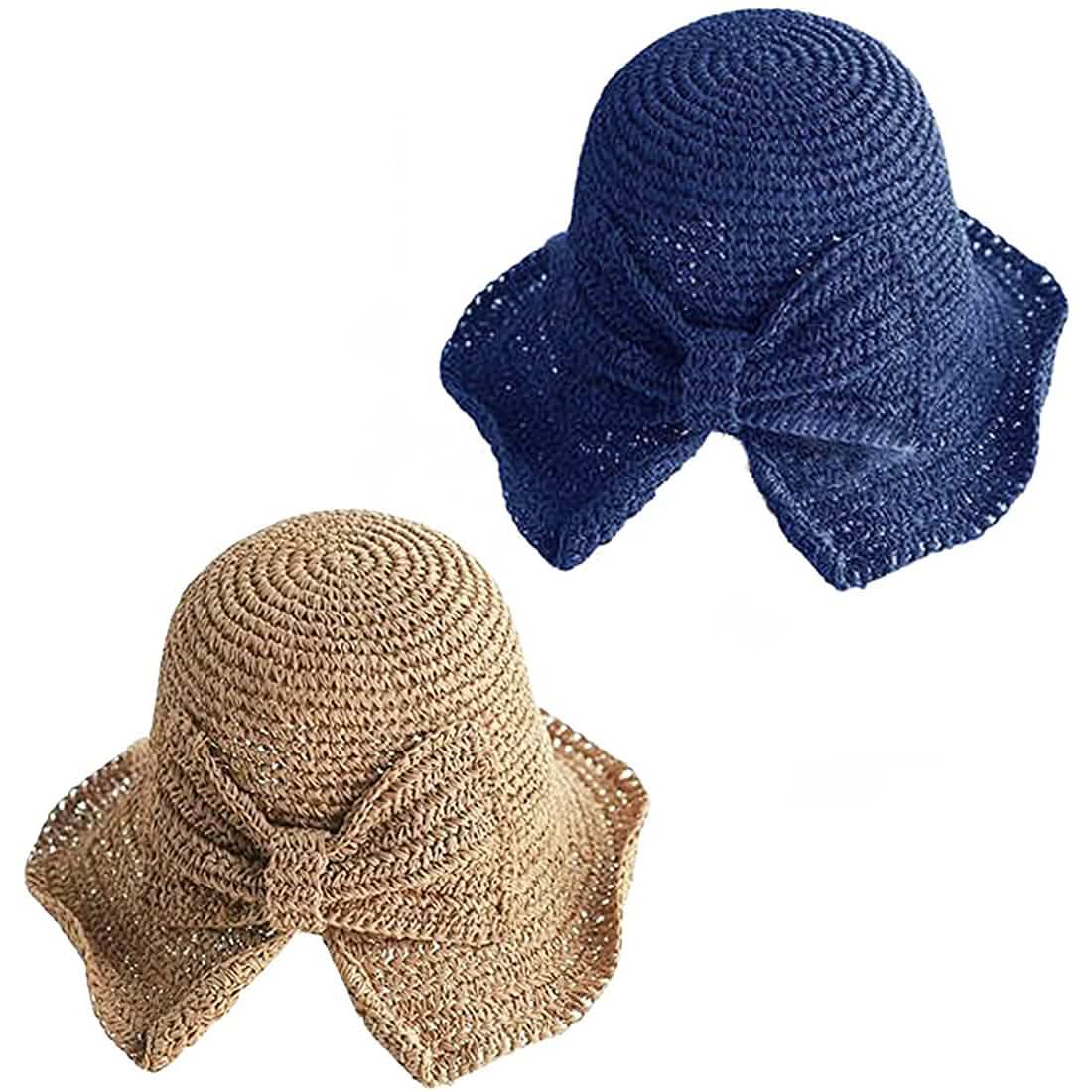 2-Pack: Foldable Wide Brim Floppy Straw Hat DailySale
