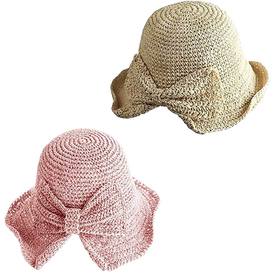 2-Pack: Foldable Wide Brim Floppy Straw Hat DailySale