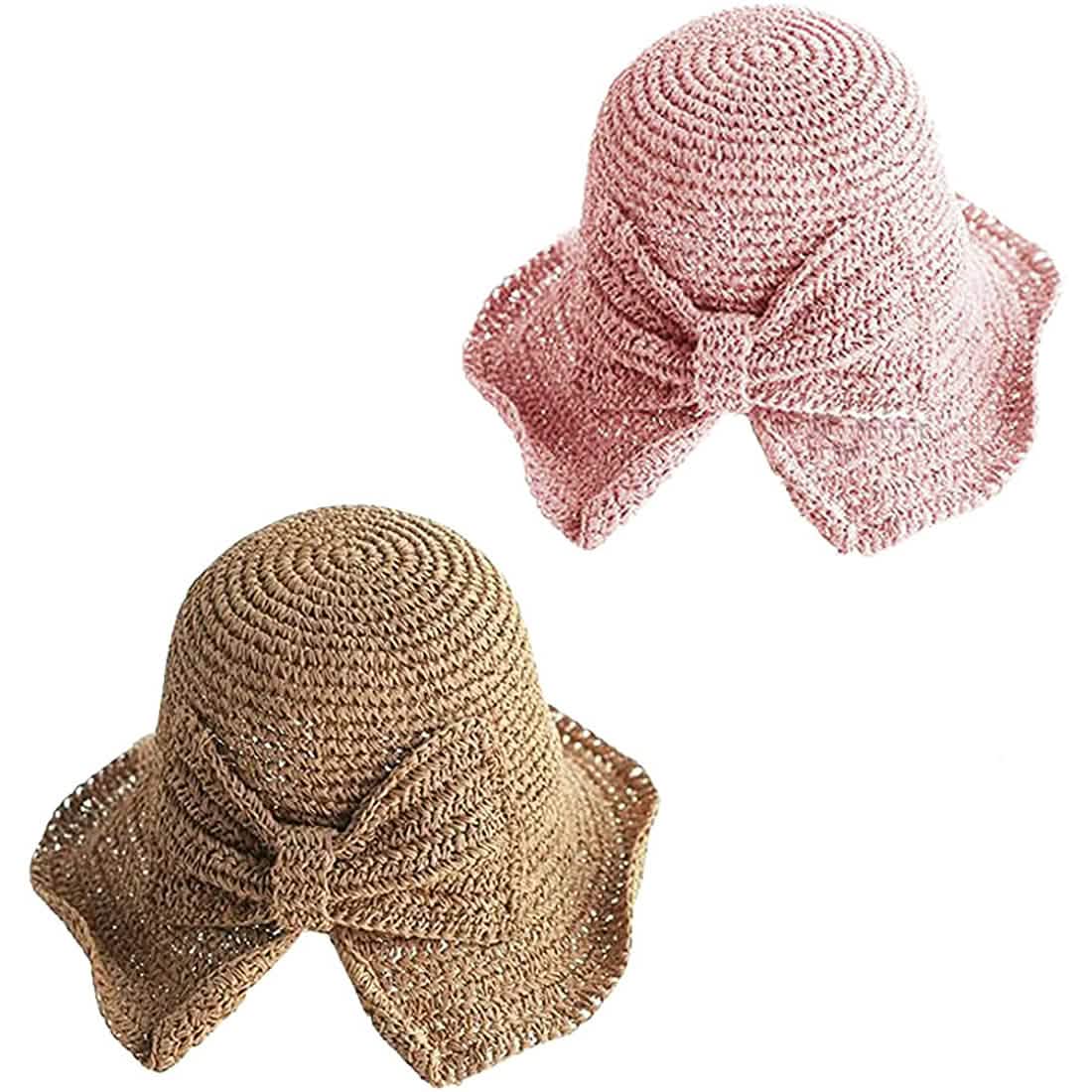 2-Pack: Foldable Wide Brim Floppy Straw Hat DailySale