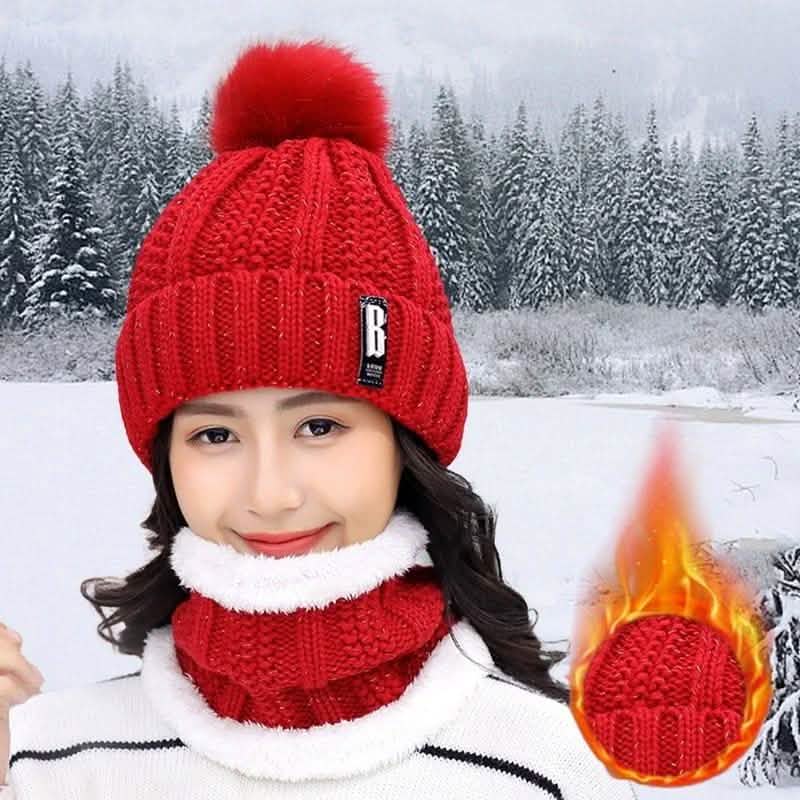 2-Piece Set: Women's Knitted Hat Scarf Caps Neck Warmer Winter Hat DailySale