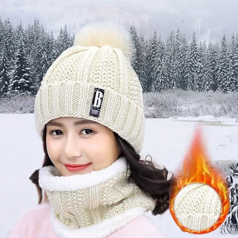 2-Piece Set: Women's Knitted Hat Scarf Caps Neck Warmer Winter Hat DailySale