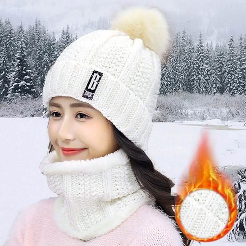 2-Piece Set: Women's Knitted Hat Scarf Caps Neck Warmer Winter Hat DailySale