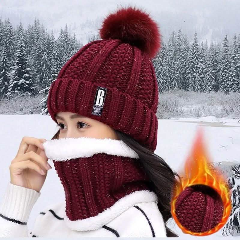 2-Piece Set: Women's Knitted Hat Scarf Caps Neck Warmer Winter Hat DailySale
