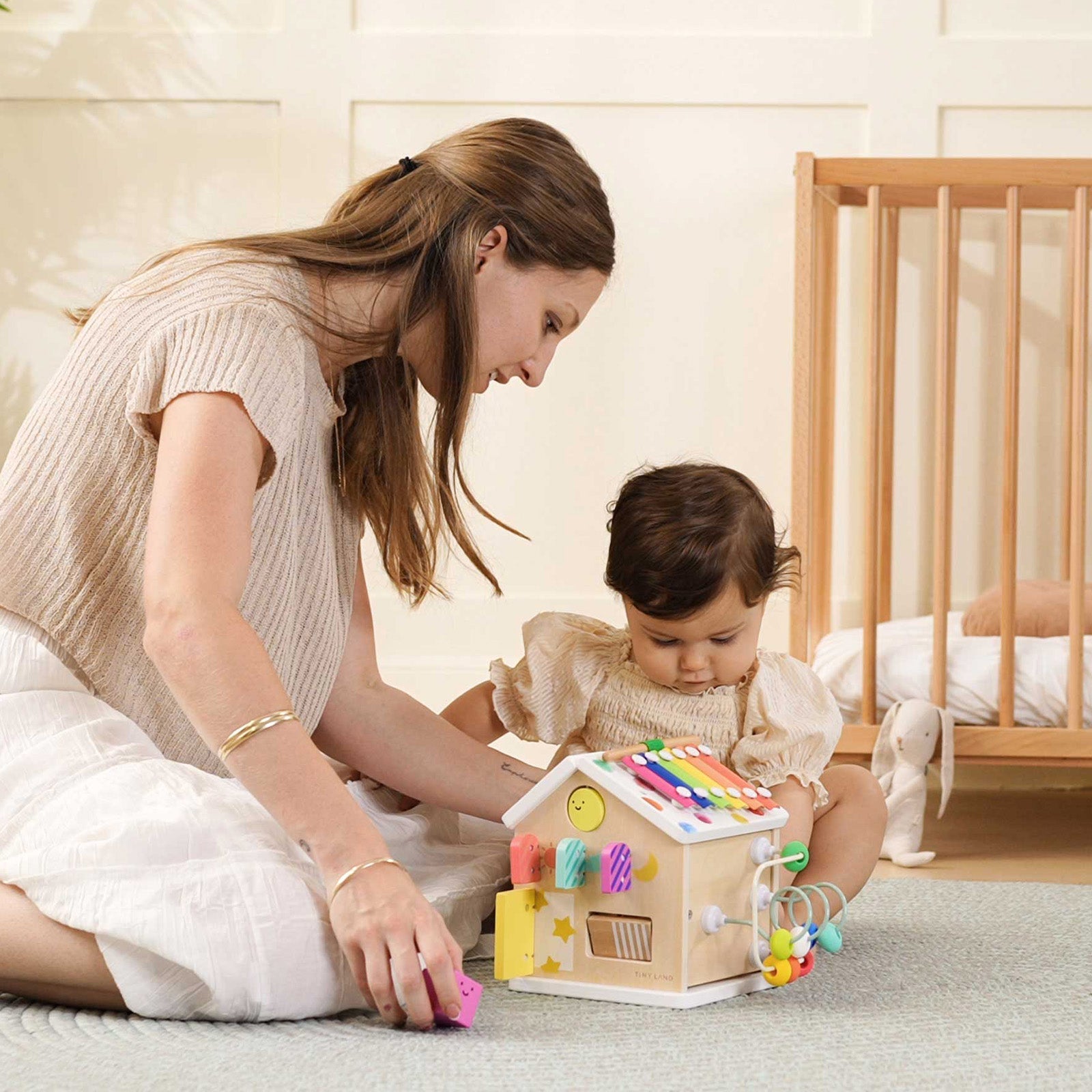 Tiny Land® Cottage Activity Cube - Rainbow Tiny Land INC