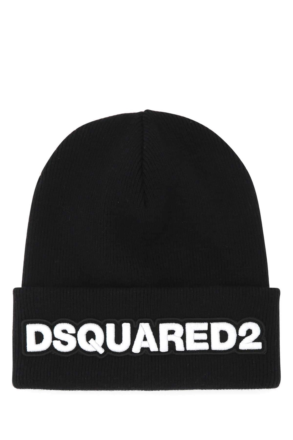 Dsquared Men Black Wool Beanie Hat Luosophy