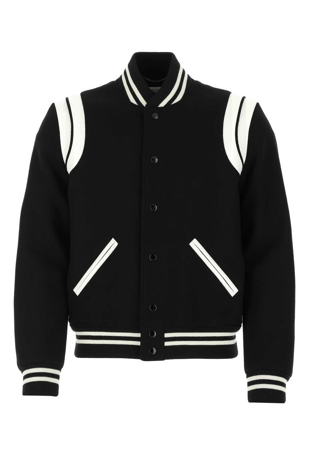 Saint Laurent Men Black Wool Blend Bomber Jacket Luosophy