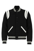 Saint Laurent Men Black Wool Blend Bomber Jacket Luosophy