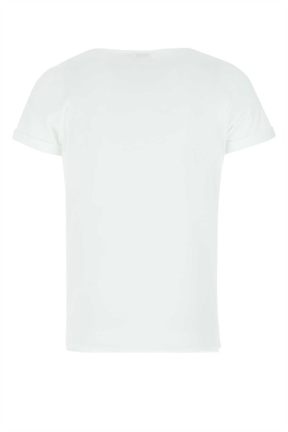 Saint Laurent Men White Cotton T-Shirt Luosophy