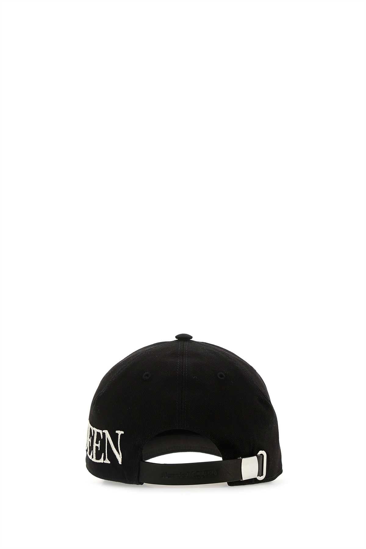 Alexander Mcqueen Men Black Gabardine Baseball Cap Luosophy
