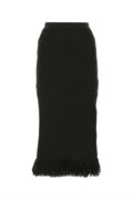 Bottega Veneta Women Dark Brown Cotton Skirt
