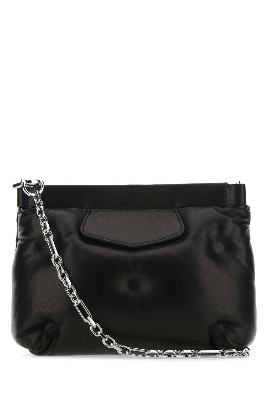 Maison Margiela Women Black Nappa Leather Glam Slam Red Carpet Clutch