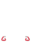 Bottega Veneta Women Fuchsia 925 Silver Fold Earrings