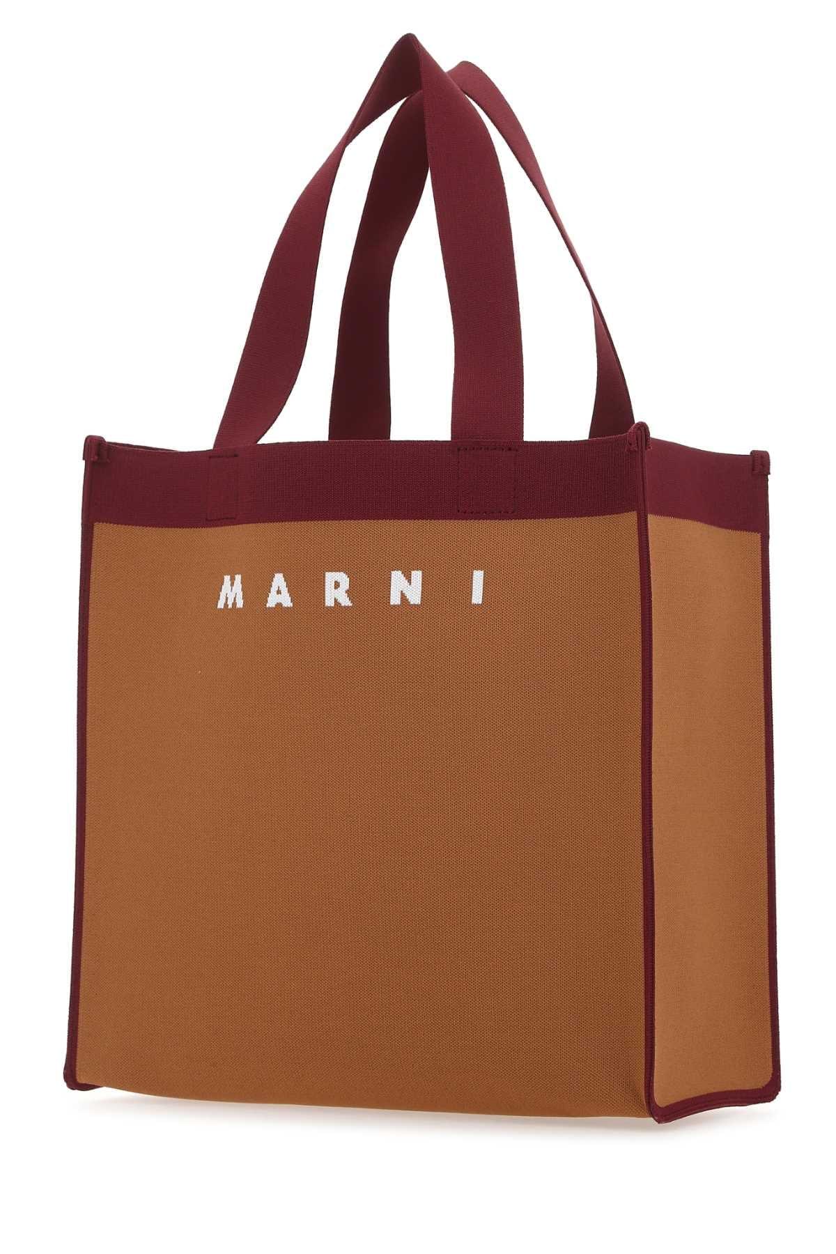 Marni Women Two-Tone Fabric Medium Shopping Bag Luosophy