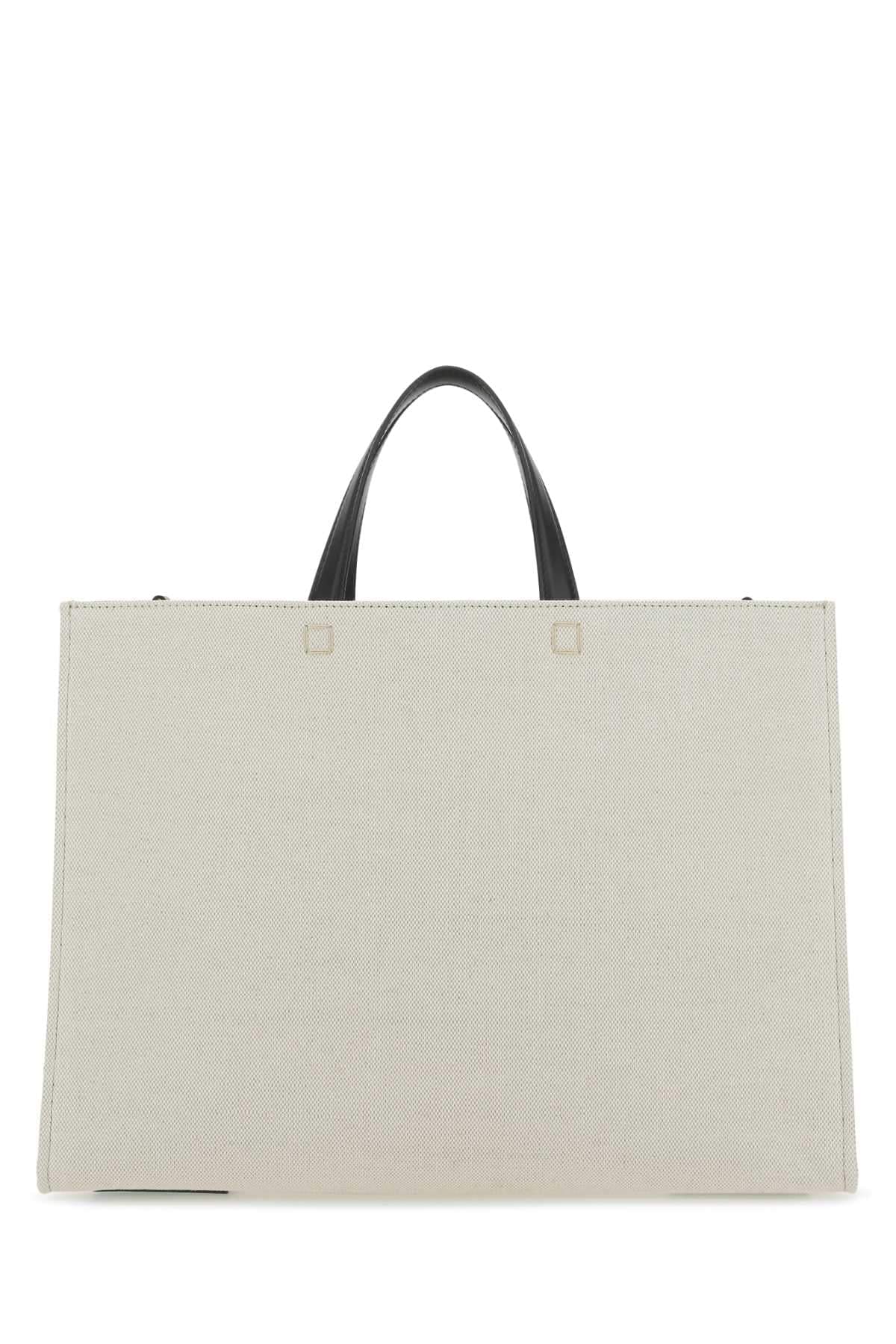 Givenchy Women Ivory Canvas Medium G Shopping Bag Luosophy