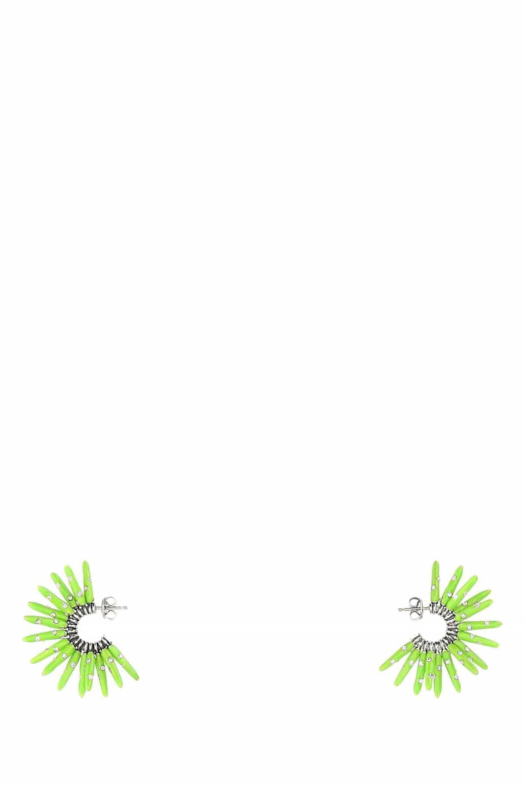 Bottega Veneta Women Acid Green 925 Silver Cone Earrings Luosophy