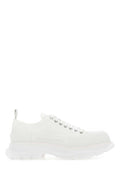 Alexander Mcqueen Men White Canvas Tread Slick Sneakers Luosophy