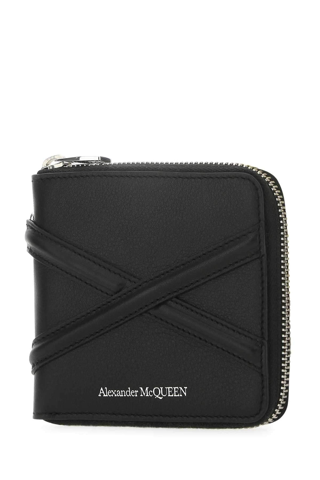 Alexander Mcqueen Men Black Leather Wallet Luosophy