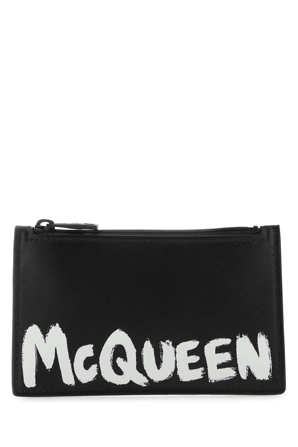 Alexander Mcqueen Men Black Leather Card Holder Luosophy