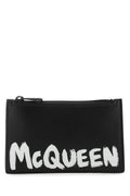 Alexander Mcqueen Men Black Leather Card Holder Luosophy