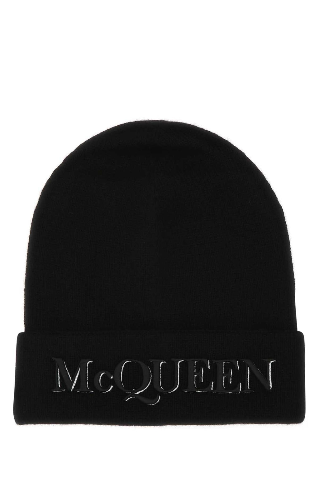 Alexander Mcqueen Men Black Cashmere Beanie Hat Luosophy