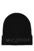 Alexander Mcqueen Men Black Cashmere Beanie Hat Luosophy