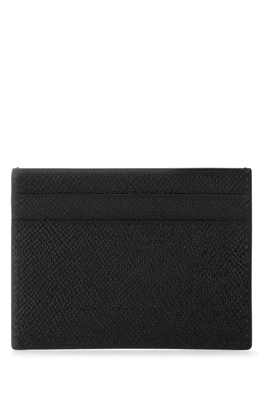 Dolce & Gabbana Men Black Leather Card Holder Luosophy